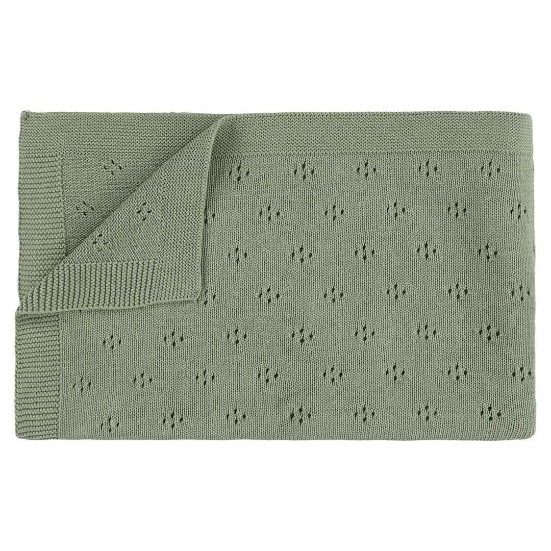 Knitted blanket | 75x100cm - Olive